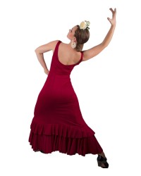 Vestido De Baile Flamenco - Salón <b>Color - Burdeos, Talla - S</b>