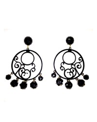 Pendientes de Flamenca Calados <b>Color - Negro, Talla - G</b>