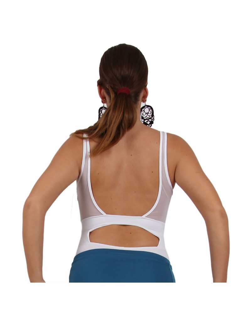 Mallas para baile flamenco blanco