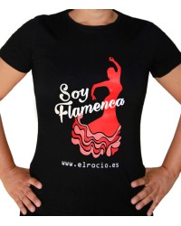 Camiseta Yo soy Flamenca <b>Color - Negra/Roja, Talla - S</b>