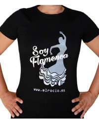 Camiseta Yo soy Flamenca <b>Color - Negra/Gris, Talla - S</b>