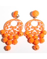 Pendientes de flamenca <b>Color - Naranja, Talla - G</b>