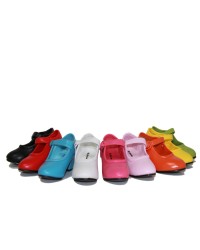 Zapatos de Flamenco Piel Sintética <b>Color - Amarillo, Talla - 20</b>