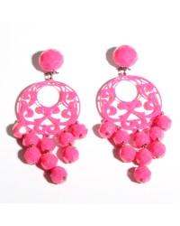 Pendientes de flamenca <b>Color - Fucsia, Talla - G</b>