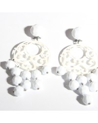 Pendientes de flamenca <b>Color - Blanco, Talla - G</b>