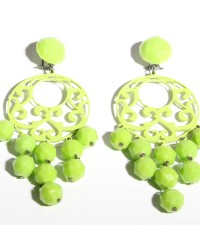 Pendientes de flamenca <b>Color - Pistacho, Talla - G</b>