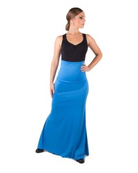 Falda Flamenca Sacromonte Cintura Alta <b>Color - Azul, Talla - XS</b>
