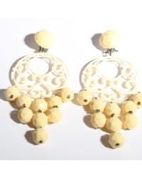 Pendientes de flamenca <b>Color - Beig, Talla - G</b>