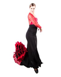 Falda De Baile Flamenco 3 Godets <b>Color - Unico, Talla - P</b>