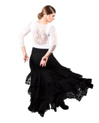 Faldas De Flamenco De Encaje <b>Color - Negro, Talla - M</b>