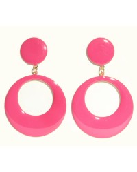 Pendientes de Flamenca Lacados <b>Color - Fucsia, Talla - 1</b>