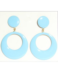 Pendientes de Flamenca Lacados <b>Color - Celeste, Talla - 1</b>