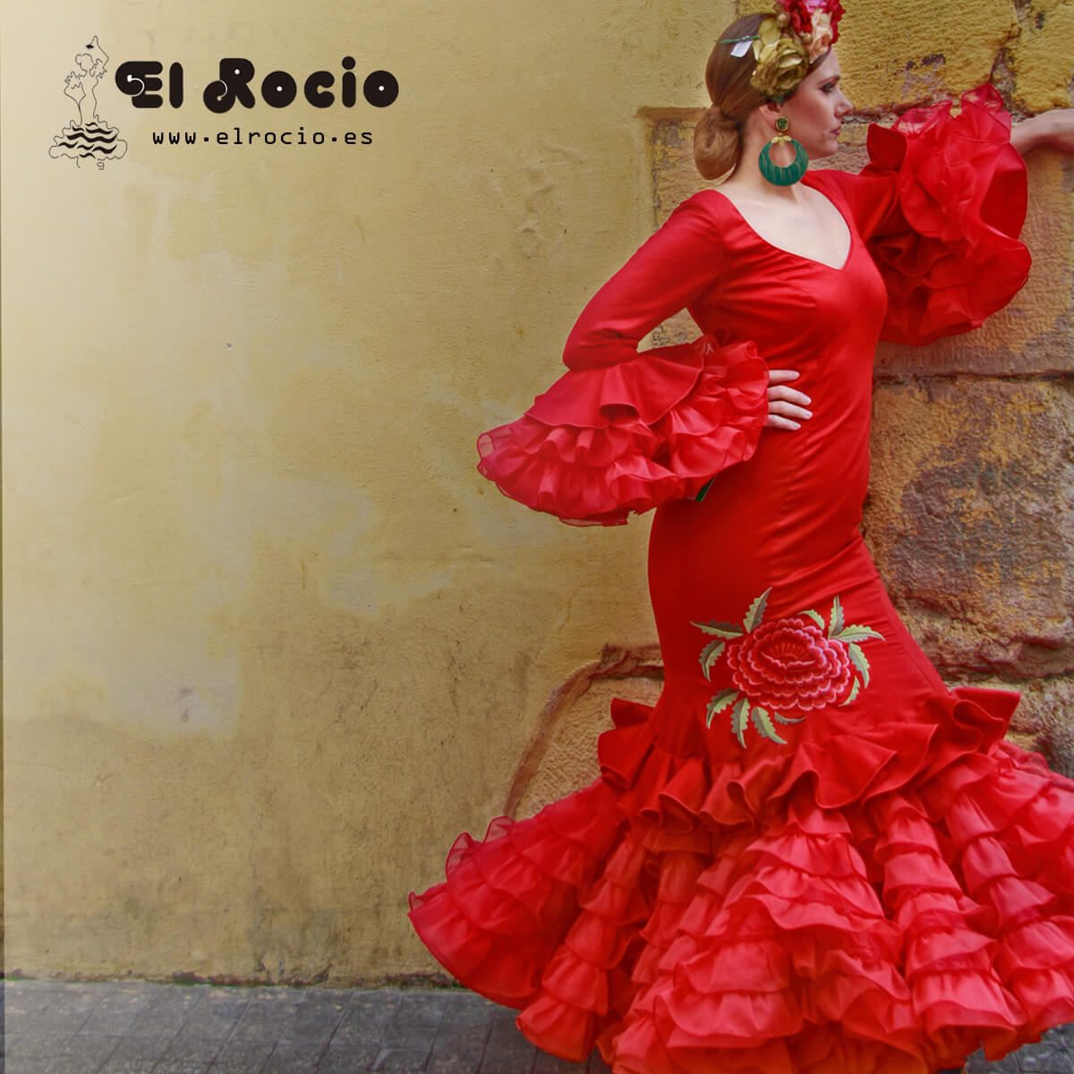 Traje flamenco colorido