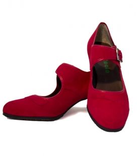 Zapatos flamencos piel de ante El Rocio