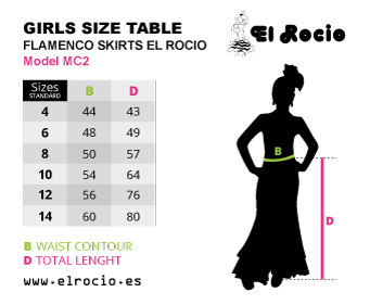 Flamenco Dance Skirt for Adult Women Different Sizes Costumizate