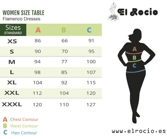 flamenco costume sizes