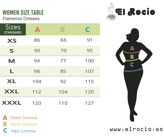 size spanish dresses